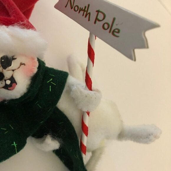 2004 Annalee Christmas Doll Ornament 4" North Pole - Picture 4 of 6